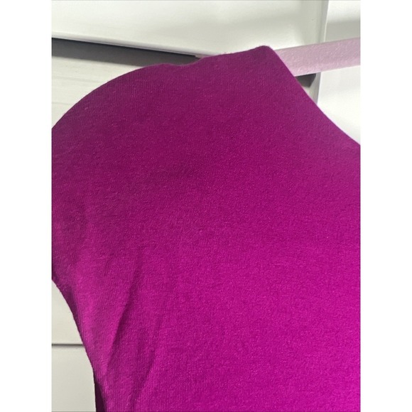Nine West Sleeveless Drape Pullover Lined Stretch Dress Size 12 Fuchsia NWT - Picture 11 of 12